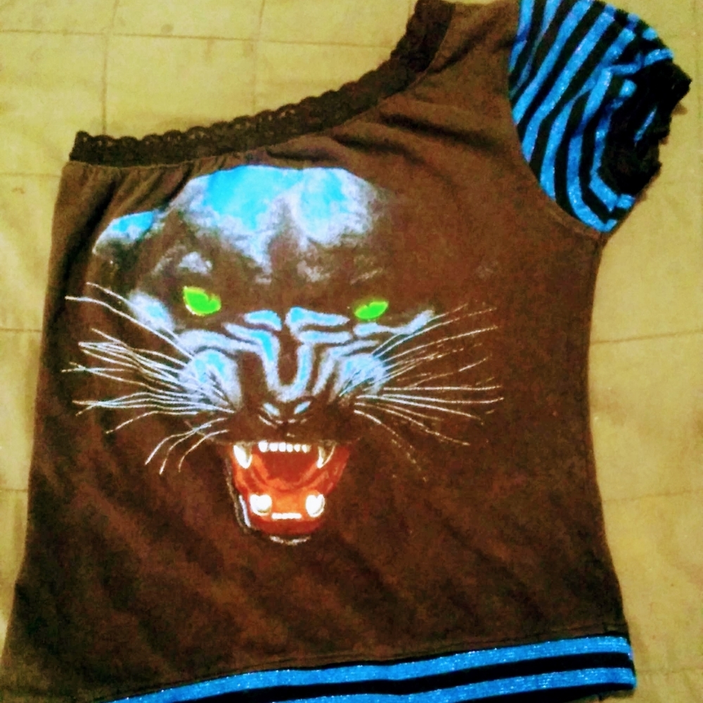 Upcycled Panther T-Shirt - 100% Punk AF